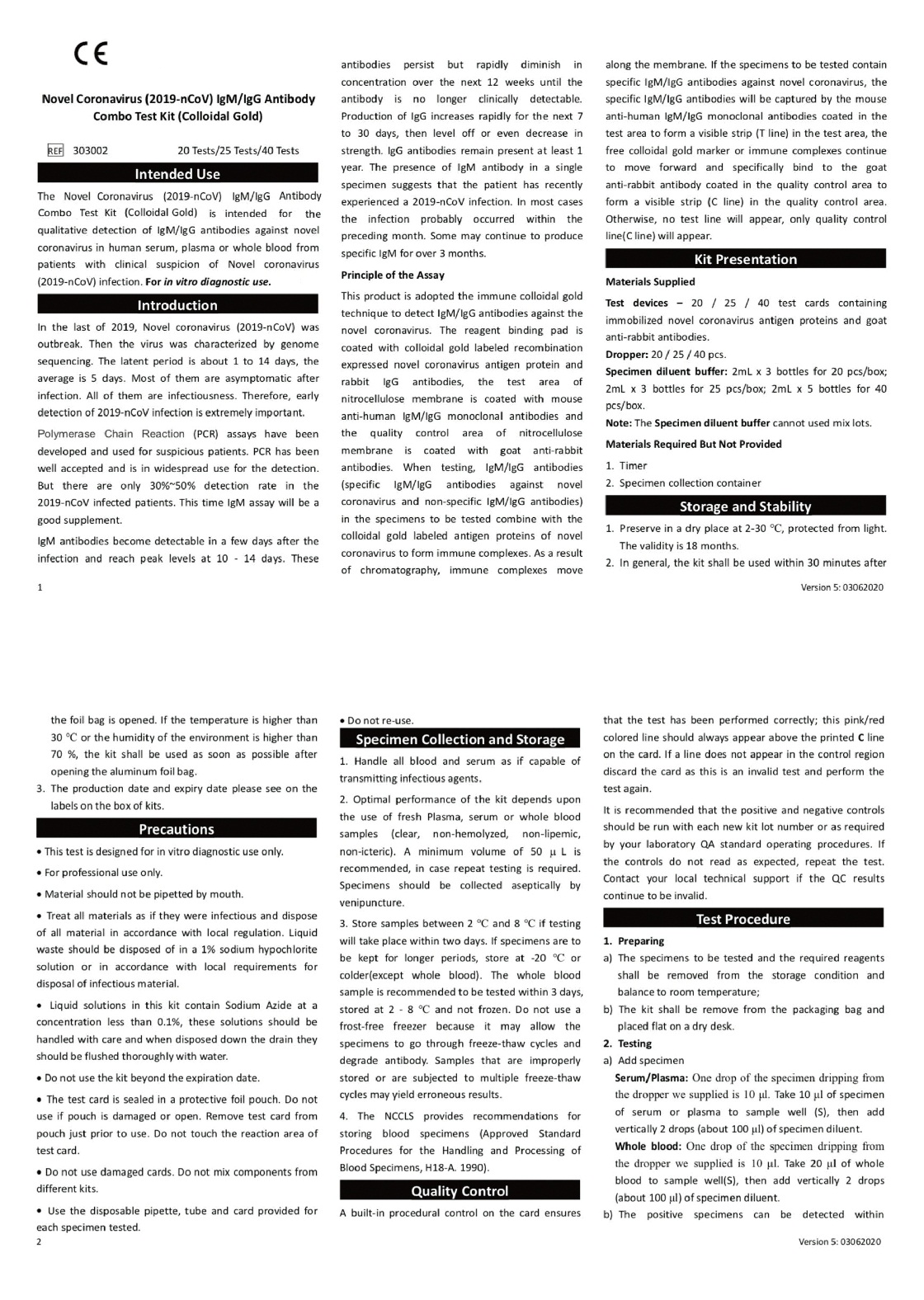 2019-nCov Corona virus test kit