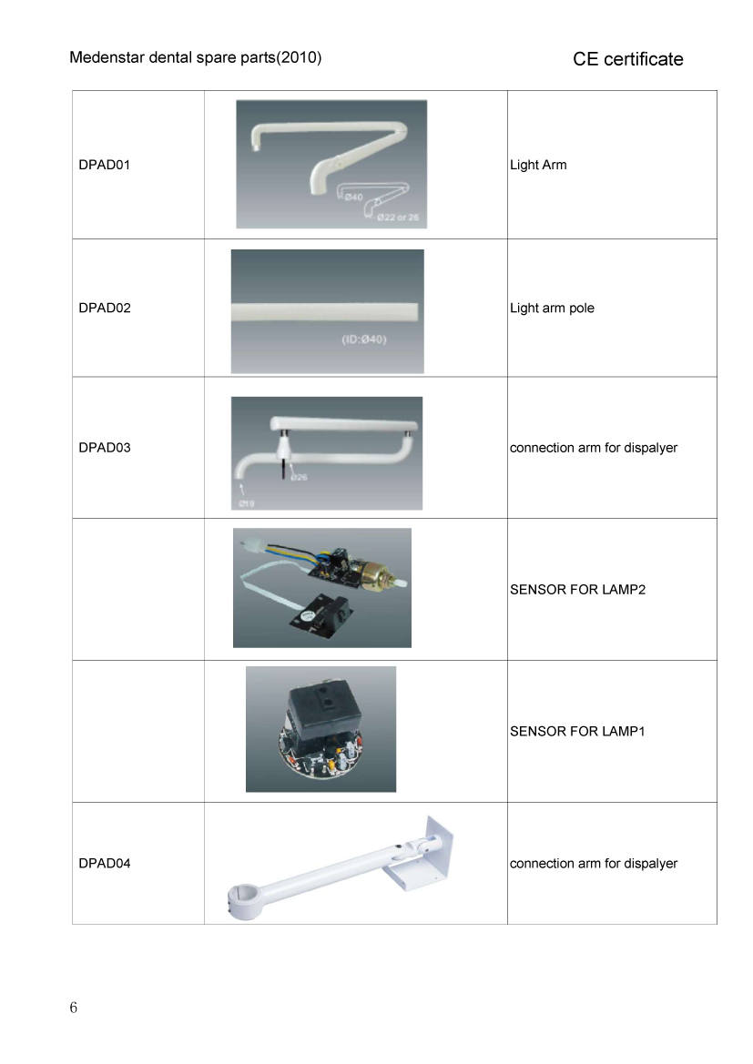 all dental unit  parts
