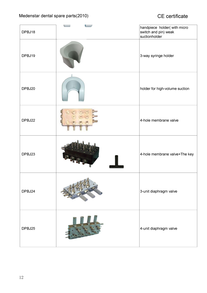 all dental unit  parts