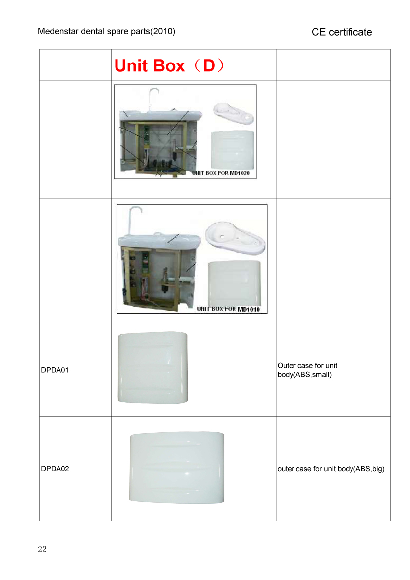 all dental unit  parts