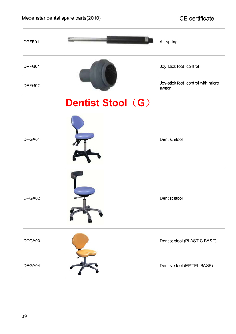 all dental unit  parts