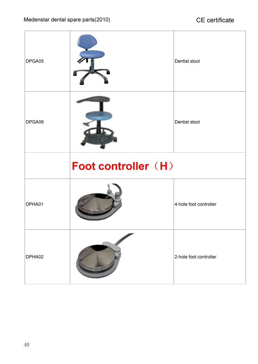 all dental unit  parts